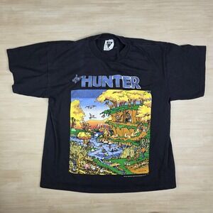 Vintage 1991 Saying The HUNTER John Holladay Prints Graphic Print Men's Large